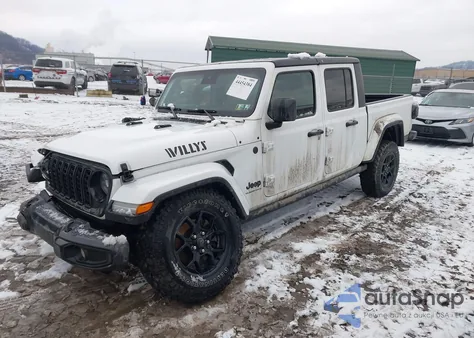 2024 Jeep Gladiator Willys z USA, uszkodzony, nr VIN 1C6HJTAGXRL123448